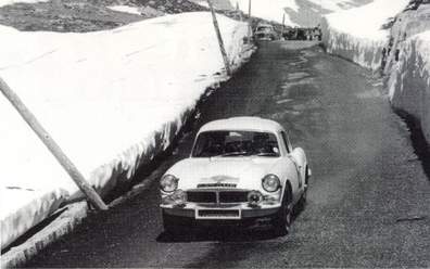 Bobby Parkes - Gerald Cooper
24º Coupe des Alpes 1963. Reliant Sabre. Clasificado 20º.

Del 20 al 25 de Junio, Marseille - Chamonix - Milan - Marseille.
Superficie: asfalto.

Tomaron la salida 79 equipos, finalizaron 24.@
Palabras clave: Reliant;Alpes;1963