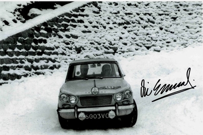 Victor (Vic) Elford - M. Butler
32º Rallye Automobile de Monte-Carlo 1963. Triumph Vitesse. Clasificado 24º.

Del 20 al 24 de Enero, Monte-Carlo.
Superficie: asfalto - nieve.

Tomaron la salida 296 equipos, finalizaron 96.@
Palabras clave: ;Montecarlo;1963;nieve