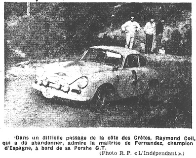 Juan Fernandez García - Javier Ribo (Cosaco Ribo)
4º Rally 2 Cataluñas 1963. Porsche GS GT. Clasificado 24º @
Palabras clave: Porsche;Catalunya;1963