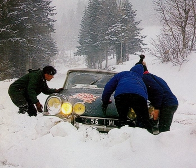 Henri Marang - Paul Coltelloni
34º Rallye Automobile de Monte-Carlo 1965. Citröen DS19. Clasificado 35º.

Del 16 al 25 de Enero, Monte-Carlo.
Superficie: asfalto - nieve.

Se inscribieron 275 equipos, tomaron la salida 237, finalizaron 35.@
Palabras clave: Citroen;Montecarlo;1965;nieve