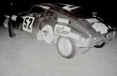 Jean-Claude Syda - René Flandin
30º Coupe des Alpes 1969. Citröen DS 21 Proto (8717 SL 38). Abandonó por accidente.

Este mismo coche el año anterior y en este esta misma prueba, conducido por Robert Neyret, tambien tuvo un accidente.

Del 1 al 6 de Octubre, Marseille - Evian - Juan les Pins, Francia.
Superficie: asfalto.

Tomaron la salida 66 equipos, finalizaron 25.@
Palabras clave: Citroen;Alpes;1969