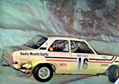 Jean Ragnotti - Pierre Thimonier
41º Rallye Automobile de Monte-Carlo 1972. Opel Ascona 1.9 (1970 XT 75). Clasificado 9º.

Del 21 al 28 de Enero, Monte-Carlo.
Superficie: asfalto - nieve.

El Rally constaba de 2 etapas y 437.50 km cronometrados divididos en 16 tramos especiales.

Se inscribieron 299 equipos, tomaron la salida 264, finalizaron 40.@
Palabras clave: ;Opel;Ascona;Montecarlo;1972;nieve