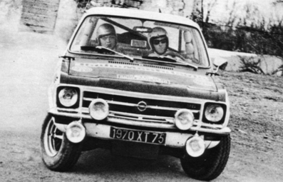 Jean Ragnotti - Pierre Thimonier
41º Rallye Automobile de Monte-Carlo 1972. Opel Ascona 1.9 (1970 XT 75). Clasificado 9º.

Del 21 al 28 de Enero, Monte-Carlo.
Superficie: asfalto - nieve.

El Rally constaba de 2 etapas y 437.50 km cronometrados divididos en 16 tramos especiales.

Se inscribieron 299 equipos, tomaron la salida 264, finalizaron 40.@
Palabras clave: ;Opel;Ascona;Montecarlo;1972