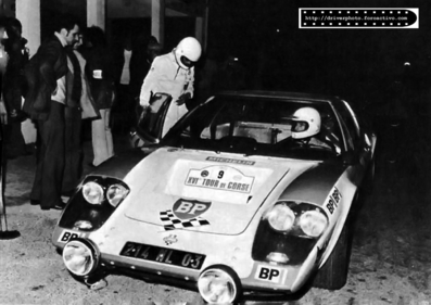 Jean Ragnotti - Jacques Jaubert
16º Tour de Corse 1972. Ligier JS 2 (214 NL 03). Abandonó por la suspensión del coche.

Del 4 al 11 de Noviembre, Ajaccio, Córcega, Francia.
Superficie: asfalto.

El Rally tenia un total de 709.00 km cronometrados divididos en 24 tramos especiales (5 de ellos fueron cancelados, SS1 Port de Coti Chiavari-Stiliccione de 32.00 km, SS2 Sartene - Tirolo de 22.00 km, SS3 Orone - Sotta de 22.00 km, SS19 Luri - Canari de 28.00 km y SS20 Patrimonio-St Pietro de 35.00 km)

Tomaron la salida 49 equipos, finalizaron 30.@
Palabras clave: ;Ligier;Corcega;1972;Corse