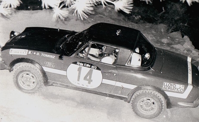 Tominz Donatella  - "Squaw"
6º Rally dell'Isola d'Elba 1973. Fiat 124 Abarth Spider. Clasificado 3º.

Del 12 al 14 de Abril, Livorno.
Superficie: asfalto - tierra.

El Rally constaba de 2 etapas 309.60 km cronometrados divididos en 36 tramos especiales (3 de ellos fueron cancelados SS3 Monumento de 6 km, SS11 Monumento 2 de 6 km y SS21 Falconaia - Monte Lentisco de 20 km).

Tomaron la salida 89 equipos, finalizaron 21.
@
Palabras clave: Fiat;Elba;1973
