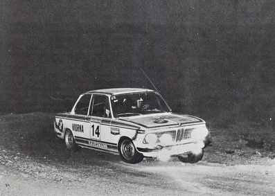 "Squalo Rivero" - Goyanes
21º Rally RACE (Rallye de España) 1973. BMW 2002 ti (Gr.1). Clasificado 8º.
Del 26 al 28 de Octubre. Coef. 6,4. Organizador: Real Automòvil Club de España.
El Rally tenia un total de 1.640 Km de los que 247,5 Km divididos en 26 tramos, eran especiales.
Se inscribieron 55 equipos, tomaron la salida 47, finalizaron 23. @
Palabras clave: BMW;RACE;España;1973