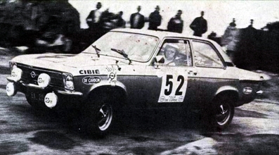 Bernard Picone - Alex Davini
17º Tour de Corse 1973. Opel Ascona. Clasificada 11º.

Del 1 al 2 de Diciembre, Ajaccio, Córcega, Francia.
Superficie: asfalto - nieve.

El Rally tenia un total de 1080 km de los que 511.70 km divididos en 21 tramos eran especiales.
8 de ellos fueron cancelados, de SS8 a SS15).
SS8 Argiusta - Forciolo de 15.40 km.
SS9 Bottacina - Cortichiato de 10.50 km.
SS10 Tavera - Bastelica de 17.10 km.
SS11 Bastelica - Cauro de 18.80 km.
SS12 Panelca - Ghisoni de 34.60 km.
SS13 Ghisoni - Cross de 16.60 km.
SS14 Muracciole - Rospigliani de 13.00 km.
SS15 Ponte Leccia - Morosaglia de 13.90 km.

Se inscribieron 50 equipos, tomaron la salida 50, finalizaron 22.
@
Palabras clave: Opel;Ascona;Corse;Corcega;1973