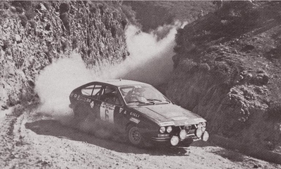 Amilcare Ballestrieri - Gigli
8º Rally dell'Isola d'Elba 1975. Alfa Romeo Alfetta GT (MI V85554). Clasificado 1º.

Del 17 al 19 de Abril, Portoferraio, Italia.

Superficie: Asfalto con 295.20 km cronometrados divididos en 34 especiales.

Tomaron la salida 109 equipos, finalizaron 37.@
Palabras clave: ;Elba;Alfa_Romeo;1975