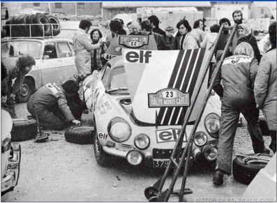Asistencia del Equipo Alpine Renault en el 43º Rallye Automobile de Monte-Carlo 1975
En el Alpine-Renault A110 1800 (3797 HY 76) de Jean Ragnotti - Pierre Thimonier. Abandonó por accidente en SS5 Peira Cava - Turini de 7.00 km

Del 15 al 23 de Enero, Monte Carlo.
Superficie: asfalto - nieve.

El Rally tenia un total de 2,345.00 Km de los que 472.00 Km divididos en 22 tramos eran especiales.

Se inscribieron 114 equipos, tomaron la salida 96, finalizaron 43.@
Palabras clave: ;Renault;Alpine;Montecarlo;1975;Asistencias