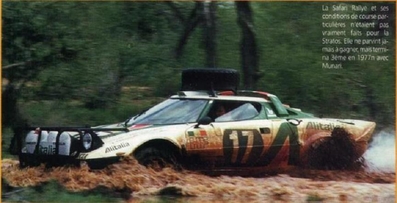 Vic Preston, Jr - John Lyall
24º Safari Rally 1976. Lancia Stratos HF (TO L80931). Clasificado 12º.

Del 15 al 19 de Abril, Nairobi, Kenya, África.
Superficie: tierra.

El Rally tenia un total de 4950 Km, desconocemos los CH que habí­an.

Tomaron la salida 65 equipos, finalizaron 14.@
Palabras clave: Vic_Preston;Lancia;Stratos;Safari;1976