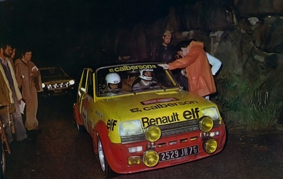 Jean Ragnotti - Jean-Marc Andrié
19º Rally Sanremo 1977. Renault 5 Alpine (2529 JR 76). Clasificado 7º.

Del 4 al 8 de Octubre, Sanremo, Liguria, Imperia, Italia.
Superficie: asfalto.

El Rally tenia un total de 1608 km de los que 867.35 km divididos en 33 tramos eran especiales, (3 de ellas fueron canceladas SS18 Melogno 2 de 15.30 Km, SS19 Giovetti 2 de 11.50 Km y SS20 Quazzo 2 de 11.90 Km).

Tomaron la salida 133 equipos, finalizaron 38.@
Palabras clave: ;Renault;Alpine;Sanremo;1977
