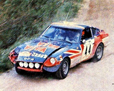 Antonio Onofre - Joao Reis
11º Rallye de Portugal - Vinho do Porto 1977. Datsun 240Z (GA-87-00). Abandonó por motor.

Del 1 al 6 de Marzo, Estoril.
Superficie: asfalto - tierra.

El Rally tenia un total de 2458 km de los que 580 km divididos en 46 tramos, eran especiales, (2 de ellas fueron canceladas SS18 Sao Lourenco da Montaria de 27 Km y SS 24 Carvalhas de 6 Km).

Tomaron la salida 103 equipos, finalizaron 27.@
Palabras clave: Datsun;Portugal;1977