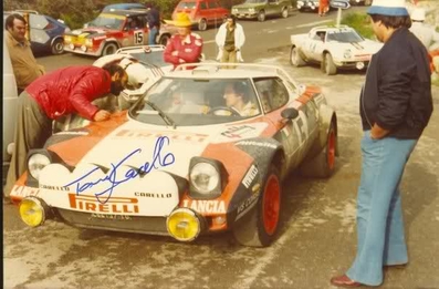 Antonio (Tony) Carello - Maurizio Perissinot
8º Rally 4 Regioni 1978. Lancia Stratos HF (TO L64137). Clasificado 1º.
Lancia Pirelli

Del 19 al 21 de Mayo, Godiasco Salice Terme, Pavía, Lombardía, Italia.
Superficie: asfalto.

El Rally constaba de 2 etapas con 32 tramos cronometrados.
Desconocemos de cuantos kilómetros tanto totales como cronometrados tenía la prueba.

Tomaron la salida 154 equipos, finalizaron 94.@
Palabras clave: Lancia;Stratos;Regioni;1978