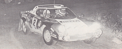 Antonio (Tony) Carello - Maurizio Perissinot
26º Rally Costa Brava 1978. Lancia Stratos HF (TO L64137). Clasificado 1º.

Del 17 al 19 de Febrero.
Superficie: asfalto - tierra con 339.40 km cronometrados.

Tomaron la salida 88 equipos, finalizaron 25.@
Palabras clave: Tony_Carello;Lancia;Stratos;Costa_Brava;Catalunya;1978