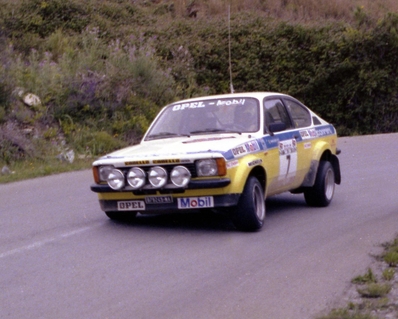 Federico Ormezzano - Rudy
11º Rallye dell'Isola d'Elba 1978. Opel Kadett GT/E (NA B79245). Clasificado 6º.

Del 4 al 6 de Mayo, Portoferraio, Toscana, Livorno, Italia.
Superficie: asfalto.

El Rallye constaba de 2 etapas y 38 tramos especiales.
Desconocemos cuantos kilómetros tenía tanto totales como cronometrados.

Tomaron la salida 149 equipos, finalizaron 51.@
Palabras clave: ;Rudy;Elba;Opel;Kadett;GT/E;1978