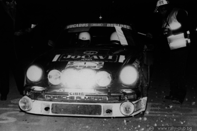 Antonio Zanini Sans - Jordi Sabater
11º Rally Albena - Zlatni Piassatzi 1980. Porsche 911 SC (5105 RB 34). Clasificado 1º.

Del 10 al 12 de Mayo, Bulgaria.
Superficie: asfalto.

El Rally constaba de 487.00 km cronometrados, desconocemos en cuantos tramos especiales se dividian.

Tomaron la salida 81 equipos, finalizaron 29.@
Palabras clave: ;Porsche;SC;Albena;Zlatni;1980