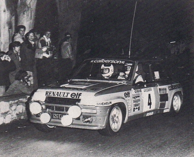 Jean Ragnotti - Jean-Marc Andrié
24º Tour de Corse - Rallye de France 1980. Renault 5 Turbo (126 TZ 91). Abandonó por el alternador en SS14 St Roch - Suariccio de 78.40 Km.

Del 24 al 25 de Octubre, Ajaccio, Córcega, Francia.
Superficie: asfalto.asphalt 1128.10 km

El Rally tenia un total de 1603 km de los que 1128.10 km divididos en 18 tramos eran especiales.

Kilómetros de algunos de los tramos:
SS2 Acqua d'Oria - Bicchisano de 69.10 km
SS5 Liamone - Suaricchio de 83.70 km
SS6 Santa Maria - Abbazia de 114.20 km
SS8 Aullene de 81.80 km
SS9 Muracciole - Pont St Laurent de 84.20 km
SS11 Barchetta - Ponte Nuovo de 80.10 km
SS12 Moltifao - Montegrosso de 78.80 km
SS13 Calvi - Marignana de 95.30 km
SS14 St Roch - Suariccio de 78.40 km
SS17 Quenza - Santa Giulia de 86.50 km
SS18 Calvese - Agosta de 58.80 km

Se inscribieron 133, tomaron la salida 122, finalizaron 16.
@
Palabras clave: ;Corse;Corcega;Renault;Turbo;1980