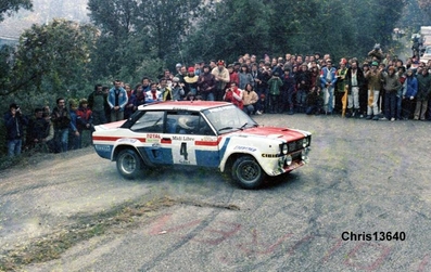 Michèle Mouton - Françoise Conconi
23º Critérium des Cévennes 1980. Fiat 131 Abarth.
Dominaba la prueba desde el primer tramo hasta el cuarto, teniendo que abandonar por rotura de dirección.

Del 22 al 23 de Noviembre, Montpellier.
Superficie: asfalto.

La prueba tenía un total de 716.00 km de los que 417.00 km divididos en 15 tramos eran especiales.

Tomaron la salida 276 equipos, finalizaron 116.
@
Palabras clave: Michele_Mouton;Criterium_Cevennes;Fiat;Abarth;1980
