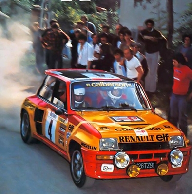 Jean Ragnotti - Jean-Marc Andrié
39º Tour France Automobile 1980. Renault 5 Turbo -Gr.4- (126 TZ 91) Renault Elf Calberson. Abandonó por fuego en el coche.
Renault Elf Calberson
Debut del Renault 5 Turbo.

Del 17 al 20 de Septiembre, Villeurbanne, Auvernia-Ródano-Alpes, Lyon y Nice, Provenza-Alpes-Costa Azul, Francia.
Superficie: asfalto. 

El Rally tenía un total de 2622.00 km de los que 770.00 km eran cronometrados.  No sabemos en cuantos tramos especiales se dividían éstos 770.00 km.

Tomaron la salida 80 equipos, finalizaron 33.@
Palabras clave: ;Renault;Turbo;Francia;1980;Grupo_B;Debut;Tour_France_Automobile