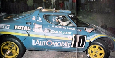 Bernard Darniche - Alain Mahé
25º Tour de Corse - Rallye de France 1981. Lancia Stratos HF (TO U62570). Clasificado 1º.
Team Chardonnet

Del 30 de Abril al 2 de Mayo, Ajaccio.
Superficie: asfalto.

El Rally tenia un total de 1613 km de los que 1144 km divididos en 24 tramos eran especiales.

Se inscribieron 126 equipos, tomaron la salida 120, finalizaron 42.@
Palabras clave: Lancia;Stratos;Corcega;Corse;1981