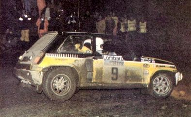 Jean Ragnotti - Martin Holmes
30º Lombard RAC Rally 1981. Renault 5 Turbo (440 VB 91). Clasificado 5º.

Del 22 al 24 de Noviembre, Chester, Cheshire, Inglaterra.
Superficie: asfalto - tierra.

El Rally tenia un total de 2720.00 km de los que 722.00 km divididos en 65 tramos eran especiales.

Se inscribieron 154 equipos, tomaron la salida 151, finalizaron 54.@
Palabras clave: ;Renault;Turbo;Gran_Bretaña;RAC_Rally;1981