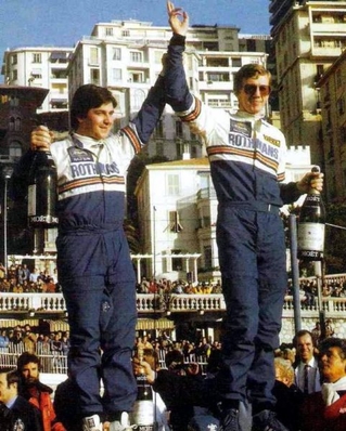 Walter Röhrl - Christian Geistdörfer
50º Rallye Automobile de Monte-Carlo 1982. Opel Ascona 400 (GG-CK 188). Clasificado 1º.
Rothmans Opel Rally Team

Del 16 al 22 de Enero, Monte Carlo.
Superficie: asfalto - nieve.

El Rally tenia un total de 4082.71 km de los que 747.81 km divididos en 32 tramos eran especiales, (2 de ellas fueron canceladas SS7 Trigance - Chateauvieux 1 de 28,53 Km y SS15 St Jean en Royans - La Chapelle en Vercors de 38,67 Km).

Se inscribieron 306 equipos, tomaron la salida 299, finalizaron 140.@
Palabras clave: Walter_Röhrl;Opel;Ascona;Montecarlo;1982;Personajes