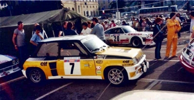 Jean Ragnotti - Jean-Marc Andrié
26º Tour de Corse - Rallye de France 1982. Renault 5 Turbo (50 VP 91). Clasificado 1º.
Renault Elf

Del 6 al 8 de Mayo, Ajaccio, Córcega, Francia.
Superficie: asfalto.

El Rally tenia un total de 1616.70 km de los que 1176.10 km divididos en 27 tramos eran especiales.

Se inscribieron 181 equipos, tomaron la salida 177, finalizaron 47.@
Palabras clave: Renault;Turbo;Corcega;1982;Corse