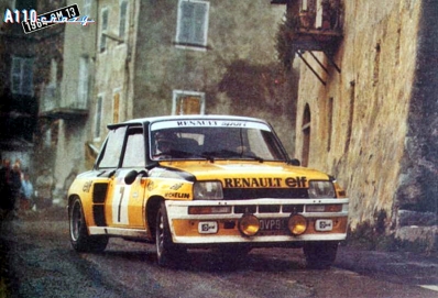 Jean Ragnotti - Jean-Marc Andrié
26º Tour de Corse - Rallye de France 1982. Renault 5 Turbo (50 VP 91). Clasificado 1º.
Renault Elf

Del 6 al 8 de Mayo, Ajaccio, Córcega, Francia.
Superficie: asfalto.

El Rally tenia un total de 1616.70 km de los que 1176.10 km divididos en 27 tramos eran especiales.

Se inscribieron 181 equipos, tomaron la salida 177, finalizaron 47.@
Palabras clave: Renault;Turbo;Corcega;1982;Corse