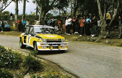 Jean Ragnotti - Jean-Marc Andrié
26º Tour de Corse - Rallye de France 1982. Renault 5 Turbo (50 VP 91). Clasificado 1º.
Renault Elf

Del 6 al 8 de Mayo, Ajaccio, Córcega, Francia.
Superficie: asfalto.

El Rally tenia un total de 1616.70 km de los que 1176.10 km divididos en 27 tramos eran especiales.

Se inscribieron 181 equipos, tomaron la salida 177, finalizaron 47.@
Palabras clave: Renault;Turbo;Corcega;1982;Corse
