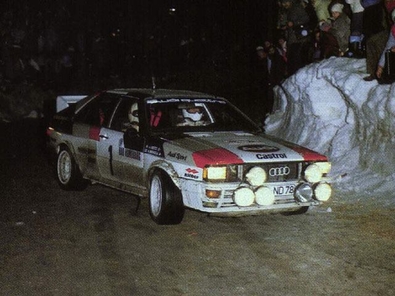 Hannu Mikkola - Arne Hertz
50º Rallye Automobile de Monte-Carlo 1982. Audi Quattro (IN-ND 78). Clasificado 2º.
Audi Sport

Del 16 al 22 de Enero, Monte Carlo.
Superficie: asfalto - nieve.

El Rally tenia un total de 4082.71 km de los que 747.81 km divididos en 32 tramos eran especiales, (2 de ellas fueron canceladas SS7 Trigance - Chateauvieux 1 de 28,53 Km y SS15 St Jean en Royans - La Chapelle en Vercors de 38,67 Km).

Se inscribieron 306 equipos, tomaron la salida 299, finalizaron 140.@
Palabras clave: Audi;Quattro;Montecarlo;1982
