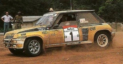 Jean Ragnotti - Jean-Marc Andrié
14º Rallye Côte d'Ivoire 1982. Renault 5 Turbo (80 VS 91). Abandonó por accidente.
Renault Sport Elf

Del 27 de Octubre al 1 de Noviembre, Abidjan, Costa d'Ivori, África.
Superficie: tierra.

El Rally tenia un total de 4995 con 54 controles horarios.

Tomaron la salida 56 equipos, finalizaron 6.@
Palabras clave: Renault;Turbo;Costa_Marfil;1982;Grupo_B