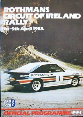 44º Rothmans Circuit of Ireland Rally 1983
11º Ronda del Campeonato de Europa FIA de Rallyes de 1983 (coeficiente 2)

Salida: Belfast 1 abril de 1983.
Final: Belfast 5 abril de 1983
Belfast, Irlanda del Norte.

El Rally tenia un total de 864.82 Km cronometrados divididos en 5 etapas y 54 tramos eran especiales (2 de ellos fueron cancelados SS34 Glen Ellen de 13.26 km y SS41 Ballybuck de 17.28km).

Tomaron la salida 105 equipos, finalizaron 34.
Palabras clave: Circuit_Ireland;1983;Irlanda