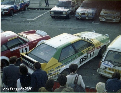 42º Tour de France Automobile 1983
El número 11 es el Audi Quattro A2 de J.Panciattici - A.Tabet, abandonò por rotura de turbo en SS1.

El número 12 es el Porsche 911 de Jean-Daniel Jakubovski - Michel Mousset, abandonó.

Del 19 al 23 Septiembre, Paris, Nice, Francia.
Superficie: asfalto.

El Rally tenia un total de 2800.00 km de los que 630.00 km divididos en 3 etapas y 32 tramos eran especiales (uno de ellos fue cancelado SS27 Col du Noyer).

Tomaron la salida 84 equipos, finalizaron 37.
@
Palabras clave: Tour_France_Automobile;1983;Parque_Cerrado