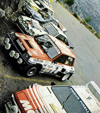 Parque Cerrado del 18º Rallye International d'Antibes 1983
Se puede ver:

1# BMW M1 (4102 QC 78) de Bernard Beguin - Jean-Jacques Lenne, abandonó.

2# Renault 5 Turbo Tour de Corse (21 QV 28) de Jean-Luc Thérier - Michel Vial, clasificado 1º.

3# Opel Manta 400 (GG-CJ 956) de Guy Fréquelin - Jean-François Fauchille, clasificado 2º.

4# Lancia Rally 037 (7235 HX 93) de Jean-Claude Andruet - Michel Roissard, abandonó por accidente.

5# Renault 5 Turbo Tour de Corse de Jean Ragnotti - Pierre Thimonier, abandonó por accidente.

Del 13 al 15 de Octubre, Antibes, Alpes Marítimos, Provenza-Alpes-Costa Azul, Francia.
Superficie: asfalto.

El Rallye tenia un total de 513.00 km cronometrados.
Desconocemos en cuantos tramos especiales se dividian.

Tomaron la salida 153 equipos, finalizaron 69.
@
Palabras clave: ;BMW;Lancia;Rally;Renault;Turbo;Opel;Manta;Antibes;Parque_Cerrado;1983