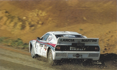 Walter Röhrl - Christian Geistdörfer
13º Sanyo Rally of New Zealand 1983. Lancia Rally 037 (TO X98907). Clasificado 1º.

Éste Rally disputado en su totalidad sobre superficie de grava habi­an 2 especiales con mas de 50 Km, SS11 y SS28, dos de mas de 60 Km, SS13 y SS14, otra de mas de 70 Km, SS30, y una mas, SS19 de 95.09 Km.

Del 25 al 28 de Junio, Auckland, Nueva Zelanda.
Superficie: tierra.

El Rally tenia un total de 2.622 km de los que 1071.09 km divididos en 33 tramos eran especiales.

Tomaron la salida 59 equipos, finalizaron 33.
@
Palabras clave: Walter_Röhrl;Lancia;Nueva_Zelanda;Grupo_B;1983