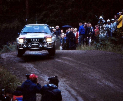 Hannu Mikkola - Arne Hertz
33º 1000 Lakes Rally 1983. Audi Quattro A2 (IN-NL 12). Clasificado 1º.
Audi Sport

Del 26 al 28 de Agosto, Jyväskylä, Finlandia.
Superficie: tierra.

El Rally tenia un total de 1461.00 km de los que 472.63 km divididos en 50 tramos, eran especiales.

Se inscribieron 180 equipos, tomaron la salida 174, finalizaron 71.@
Palabras clave: ;Audi;Quattro;Finlandia;1983;Grupo_B;