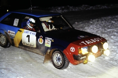 Antonio Zanini Sans - Victor Sabater
31º Rally Costa Brava 1983. Talbot Sunbeam Lotus (1-M-7616-P). Clasificado 2º.
Automobiles Talbot

Del 18 al 20 de Febrero, Lloret de Mar, Girona, Catalunya, España.
Superficie: asfalto - tierra.

El Rally tení­a un total de 1356.5 km de los que 519.10 km divididos en 44 tramos eran especiales.

Tomaron la salida 68 equipos, finalizaron 20.

© Vicenc Llenas Pinsach
@
Palabras clave: ;Costa_Brava;Talbot;Sunbeam;Lotus;1983;Nieve