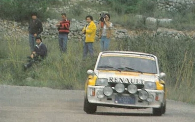 Genito Ortiz - Ramon Minguez
19º Rally Catalunya 1983. Renault 5 Turbo (1-M-4001-T). Clasificado 2º.

Del 21 al 23 de Octubre, Catalunya, España.
Superficie: asfalto.

El Rally tenia un total de 356.90 km cronometrados, desconocemos en cuantos tramos especiales se dividian.

Tomaron la salida 97 equipos, finalizaron 54.@
Palabras clave: Genito_Ortiz;Renault;Turbo;Grupo_B;Catalunya;1983
