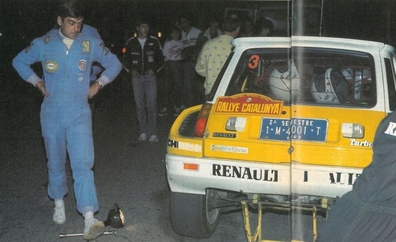 Genito Ortiz - Ramon Minguez
19º Rally Catalunya 1983. Renault 5 Turbo (1-M-4001-T). Clasificado 2º.

Del 21 al 23 de Octubre, Catalunya, España.
Superficie: asfalto.

El Rally tenia un total de 356.90 km cronometrados, desconocemos en cuantos tramos especiales se dividian.

Tomaron la salida 97 equipos, finalizaron 54.@
Palabras clave: Genito_Ortiz;Renault;Turbo;Grupo_B;Catalunya;1983;Asistencias