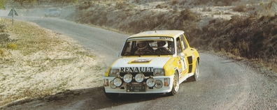 Genito Ortiz - Ramon Minguez
31º Sol RACE Rallye 1983. Renault 5 Turbo (1-M-2860-T). Clasificado 2º.

Del 11 al 13 de Marzo, San Juan de Alicante, Alicante, España.
Superficie: asfalto.

El Rally tenía un total de 427.80 km cronometrados.

Tomaron la salida 68 equipos, finalizaron 24.@
Palabras clave: Genito_Ortiz;Renault;Turbo;Grupo_B;Race;1983