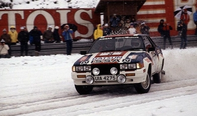 Anthony (Tony) Pond - Rob Arthur
26º Boucles de Spa - Monopole 1983. Nissan 240RS (UIA 4275). Clasificado 2º.
Team Nissan Europe

Del 4 al 6 de Febrero, Spa, Lieja, Belgica.
Superficie: asfalto.

El Rally tenia un total de 545.00 km cronometrados.
Desconocemos en cuantos tramos especiales se dividían.

Tomaron la salida 90 equipos, finalizaron 23.@
Palabras clave: Nissan;Grupo_B;Boucles_Spa;Belgica;1983;nieve