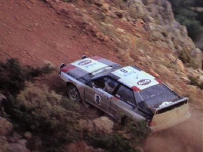 Stig Blomqvist - Björn Cederberg
30º Rothmans Acropolis Rally 1983. Audi Quattro A2 (IN-NN 17). Clasificado 3º.

Del 30 de Mayo al 2 de Junio, Atenas, Grecia.
Superficie: tierra.

El Rally tenia un total de 2264 km de los que 843.30 km divididos en 45 tramos eran especiales, (uno de ellos fue cancelado SS22 Tsouka de 6.57 km).

Tomaron la salida 120 equipos, finalizaron 36.@
Palabras clave: Stig_Blomqvist;Audi;Quattro;Grupo_B;Grecia;1983;Acropolis