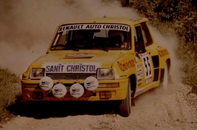 Philippe Touren - Jean-Bernard Vieu
4º Rallye des Garrigues 1983. Renault 5 Turbo. Clasificado 3º.@
Palabras clave: ;Renault;Turbo;Grupo_B;Garrigues;1983