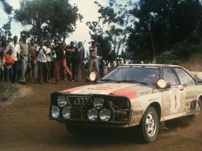Michèle Mouton - Fabrizia Pons
31º Marlboro Safari Rally 1983. Audi Quattro A1 (IN-YC 19). Clasificada 3ª.

Del 30 de Marzo al 4 de Abril, Nairobi, Kenya, África.
Superficie: tierra.

El Rally tenia un total de 5035 km en los que 1620.95 km se encontraban 26 controles horarios.

Tomaron la salida 78 equipos, finalizaron 22.@
Palabras clave: Michele_Mouton;Audi;Quattro;Grupo_B;Safari;1983;Womens;Mujeres