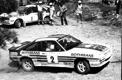 Ari Vatanen - Terry Harryman
30º Rothmans Acropolis Rally 1983. Opel Manta 400 (GG-CP 680). Clasificado 4º.
Rothmans Opel Rally Team

Del 30 de Mayo al 2 de Junio, Atenas, Grecia.
Superficie: tierra.

El Rally tenia un total de 2264 km de los que 843.30 km divididos en 45 tramos eran especiales, (uno de ellos fue cancelado SS22 Tsouka de 6.57 km).

Tomaron la salida 120 equipos, finalizaron 36.@
Palabras clave: Opel;Manta;Grecia;Grupo_B;1983;Acropolis