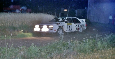 Per Eklund - Ragnar Spjuth
33º 1000 Lakes Rally 1983. Audi Quattro A2 (IN-NN 17). Clasificado 4º.

Del 26 al 28 de Agosto, Jyväskylä, Finlandia.
Superficie: tierra.

El Rally tenia un total de 1461.00 km de los que 472.63 km divididos en 50 tramos, eran especiales.

Se inscribieron 180 equipos, tomaron la salida 174, finalizaron 71.@
Palabras clave: ;Audi;Quattro;Finlandia;Grupo_B;1983
