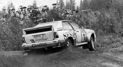 Per Eklund - Ragnar Spjuth
33º 1000 Lakes Rally 1983. Audi Quattro A2 (IN-NN 17). Clasificado 4º.

Del 26 al 28 de Agosto, Jyväskylä, Finlandia.
Superficie: tierra.

El Rally tenia un total de 1461.00 km de los que 472.63 km divididos en 50 tramos, eran especiales.

Se inscribieron 180 equipos, tomaron la salida 174, finalizaron 71.@
Palabras clave: ;Audi;Quattro;Finlandia;Grupo_B;1983