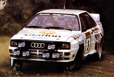 Per Eklund - Ragnar Spjuth
33º 1000 Lakes Rally 1983. Audi Quattro A2 (IN-NN 17). Clasificado 4º.

Del 26 al 28 de Agosto, Jyväskylä, Finlandia.
Superficie: tierra.

El Rally tenia un total de 1461.00 km de los que 472.63 km divididos en 50 tramos, eran especiales.

Se inscribieron 180 equipos, tomaron la salida 174, finalizaron 71.@
Palabras clave: Audi;Quattro;Grupo_B;Finlandia;Finlandia;1983