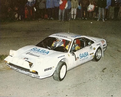 Tony - Emilio Radaelli
13º Rally 4 Regioni 1983. Ferrari 308 GTB (PA 639395). Clasificado 4º.
Pro Motor Sport

Del 12 al 14 de Mayo, Salice Terme, Lombardia, Italia.
Superficie: asfalto.

El Rally constaba de dos etapas y 26 tramos cronometrados.

Tomaron la salida 79 eqyuipos, finalizaron 35.@
Palabras clave: Ferrari;GTB;Grupo_B;Rally_4Regioni;1983