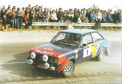 Antonio Zanini Sans - Pedro Graci­a
19º Rally Catalunya 1983. Talbot Sunbeam Lotus. Clasificado 5º.

Del 21 al 23 de Octubre, Catalunya, España.
Superficie: asfalto.

El Rally tenia un total de 356.90 km cronometrados, desconocemos en cuantos tramos especiales se dividian.

Tomaron la salida 97 equipos, finalizaron 54.@
Palabras clave: ;Catalunya;Talbot;Lotus;Sunbeam;1983;Grupo_B